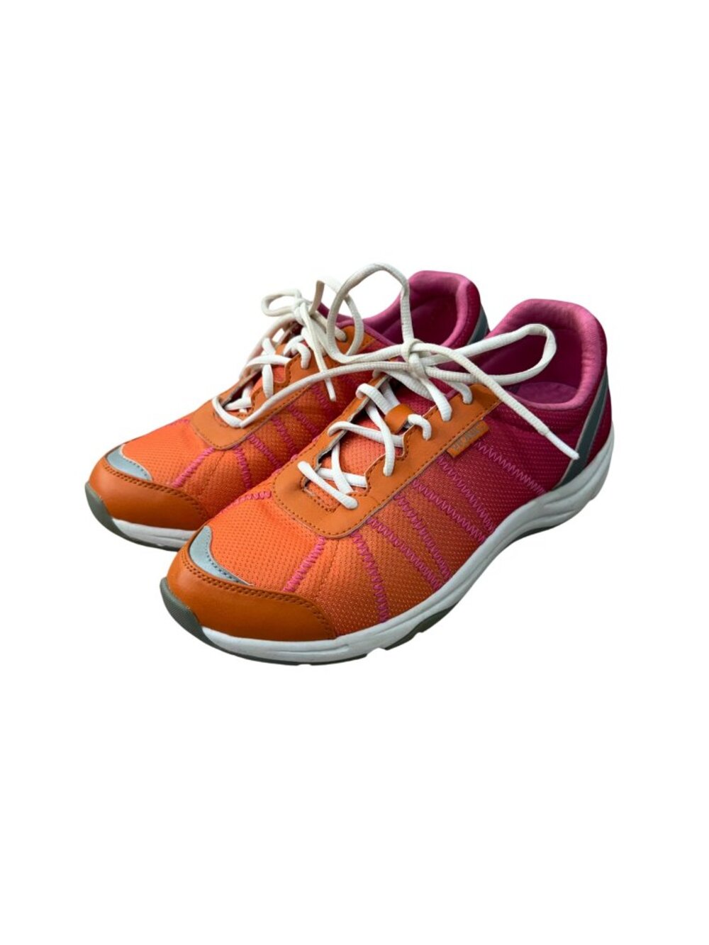 Vionic Alliance Womens Athletic Shoes 7.5 Orange & Pink Comfort Lace-Up Sneakers